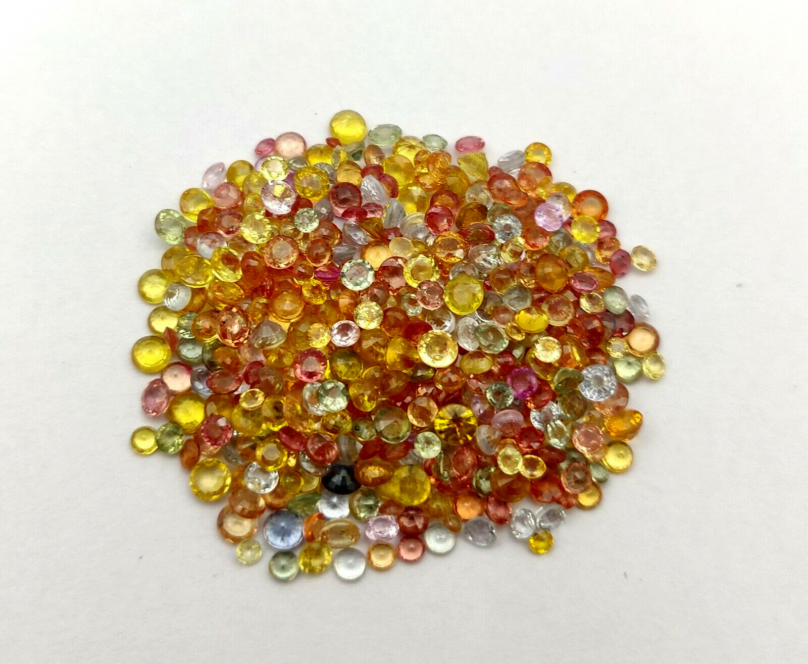 Natural Multi Sapphire Round Faceted Loose Gemstone Lot 10 Pcs 2-3 MM