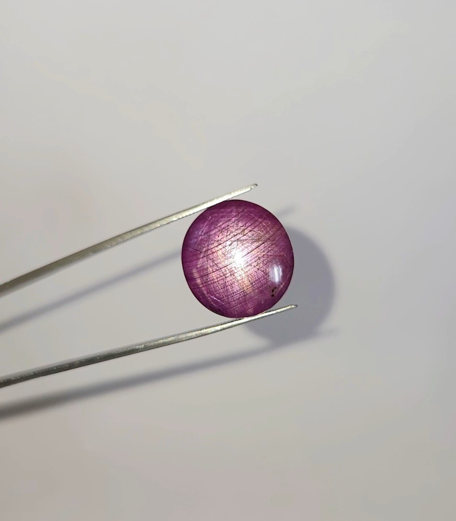 Natural Star Ruby 26.75 ct Pink Oval Cabochon untreated loose gemstone