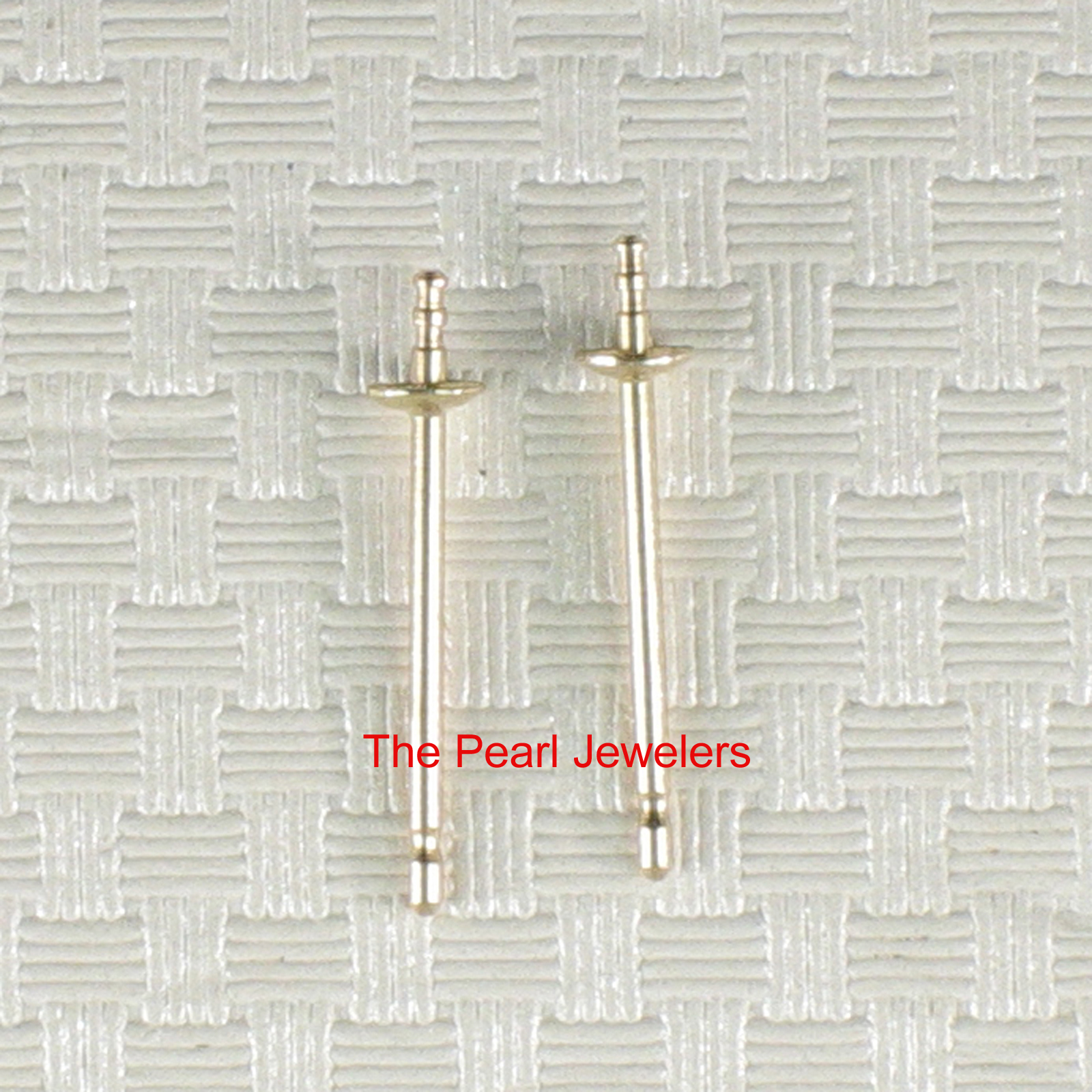 Pair of 14k Solid Yellow / White Gold Post Findings Good for Stud Earrings – TPJ