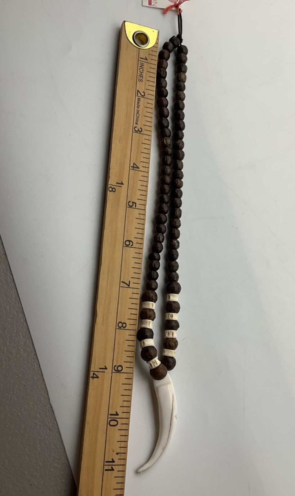 New Artisan Handmade Unisex Wooden Necklace Faux Horn Tribal Ethnic Boho