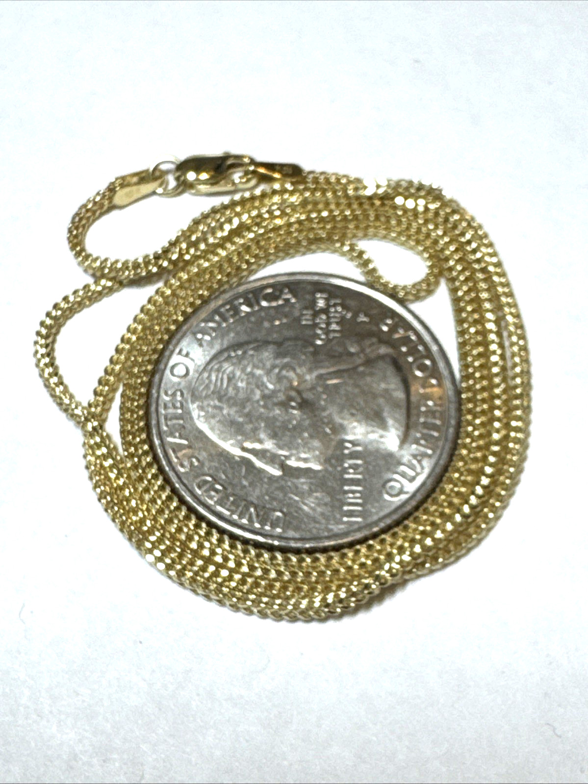 NEW 10K Yellow Gold 20” Franco Square Box Chain Necklace 2mm Italy Lobster Clasp