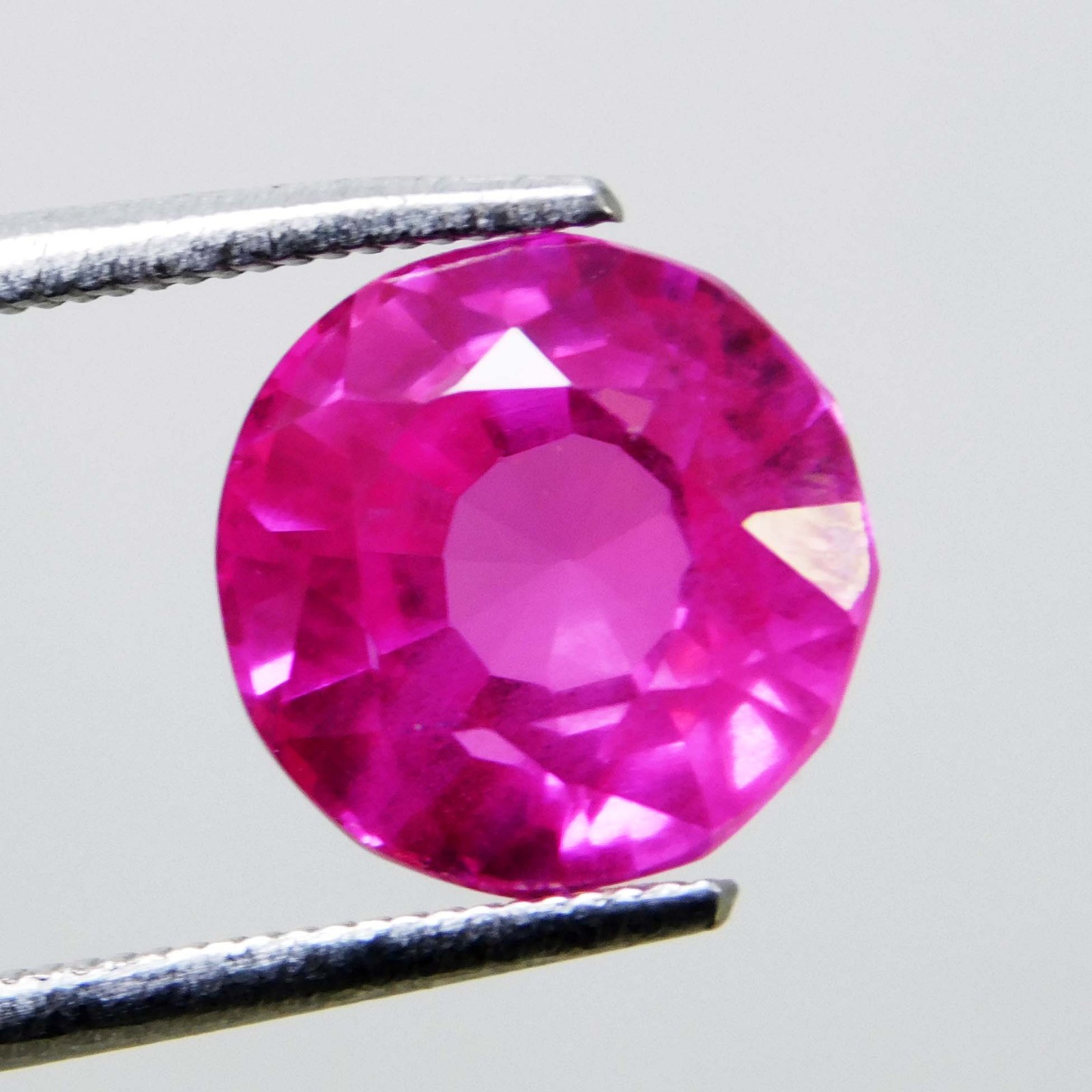 Certified 7.60 Ct Natural Mogok Pink Tourmaline Round Cut Loose Gemstone