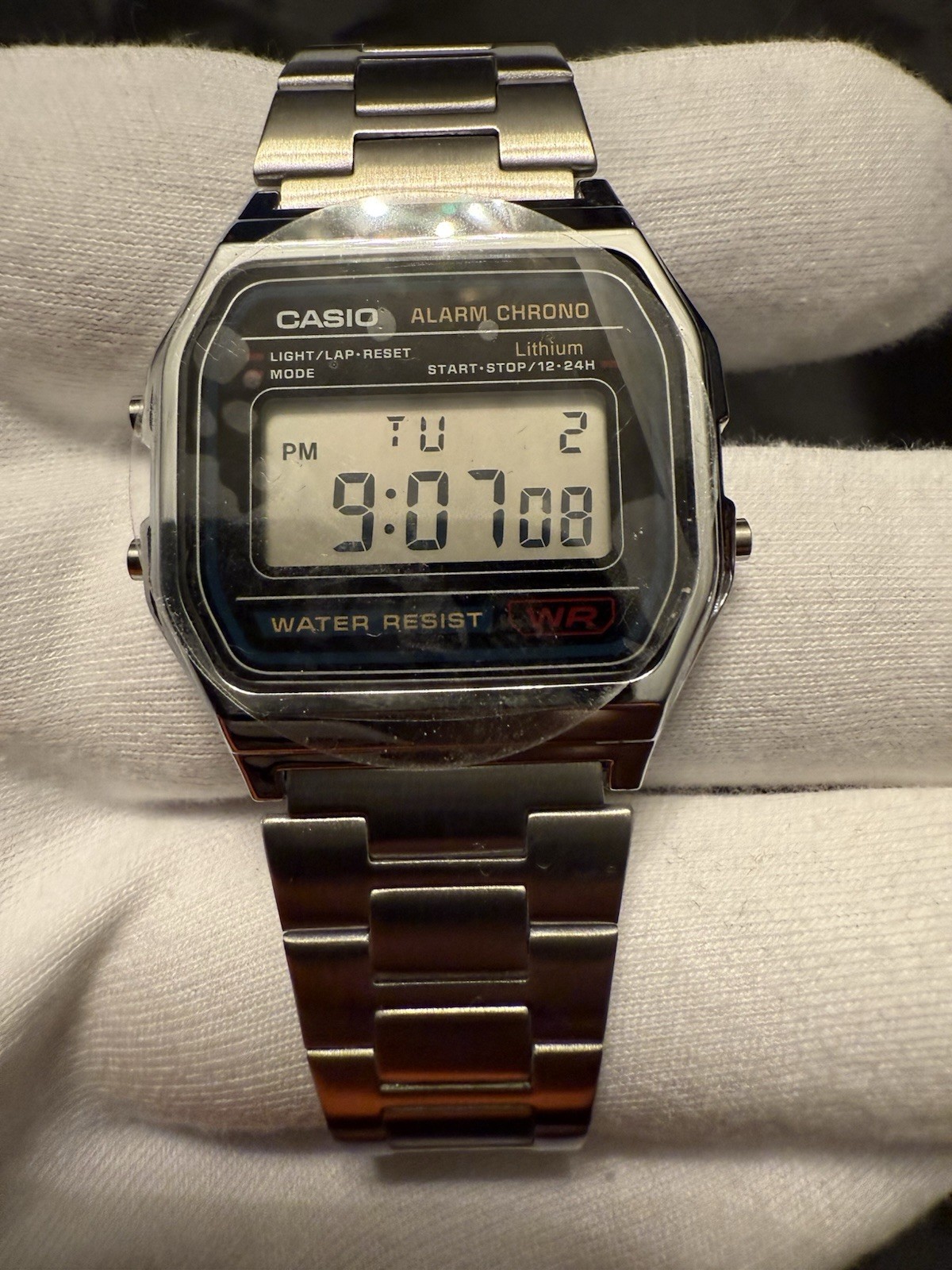 🤩 Casio Mens Digital Silver Tone Stainless Steel Expansion Watch A168wa-1jcp
