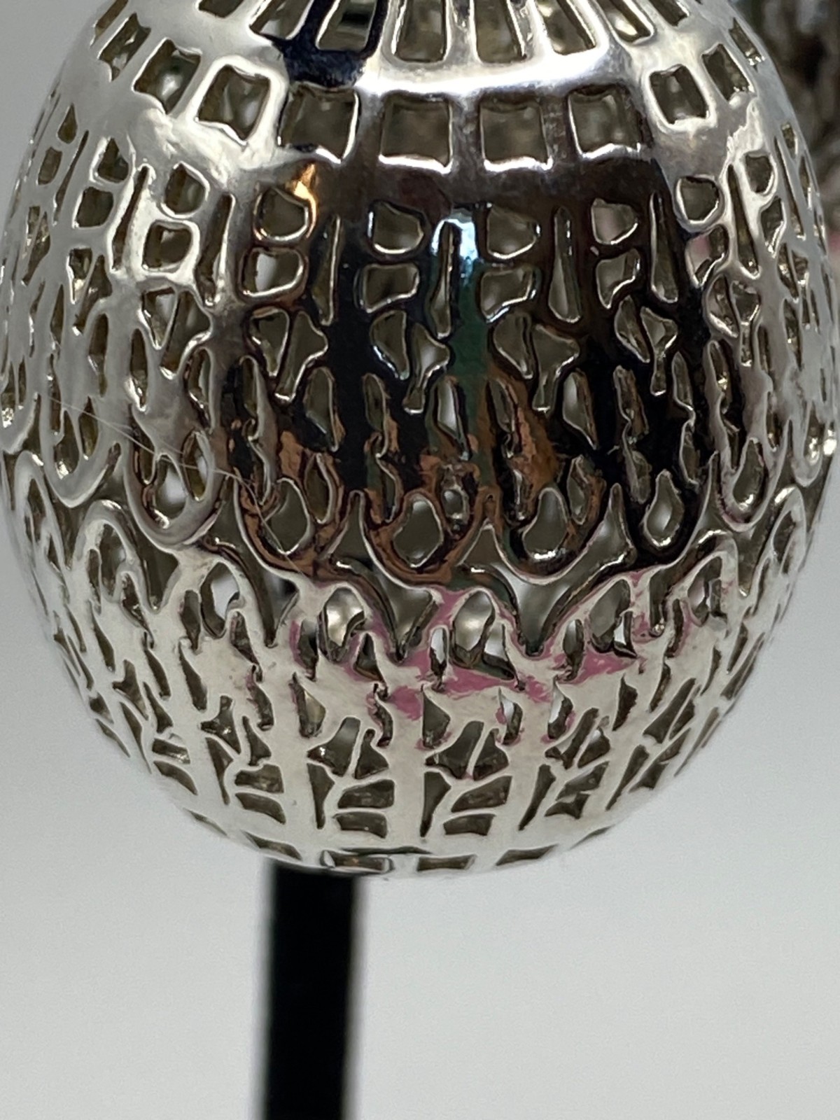 Trifari Mandalay Taj Mahal Lantern Clip-On Earrings Vintage Silver-Tone Filigree
