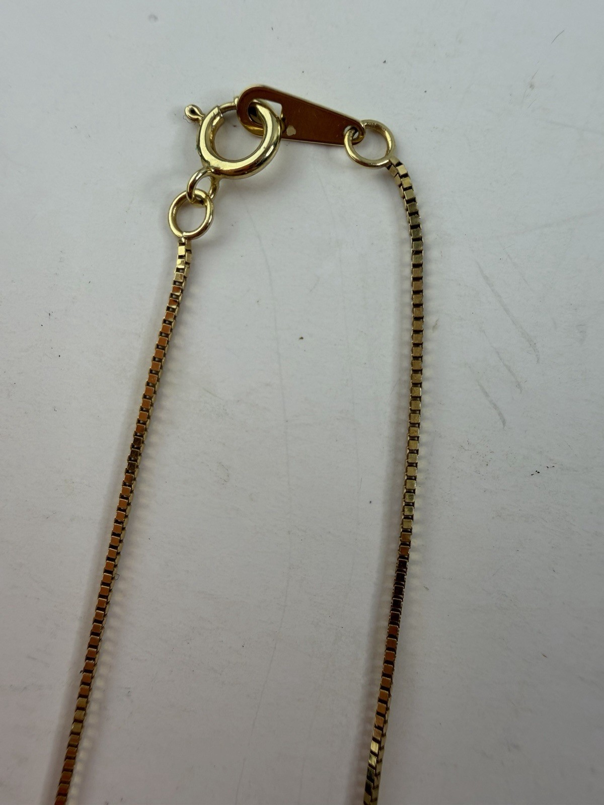 Midas 10K Yellow Gold Small Box Chain Necklace 22″ Made in Turkey 1.6g
