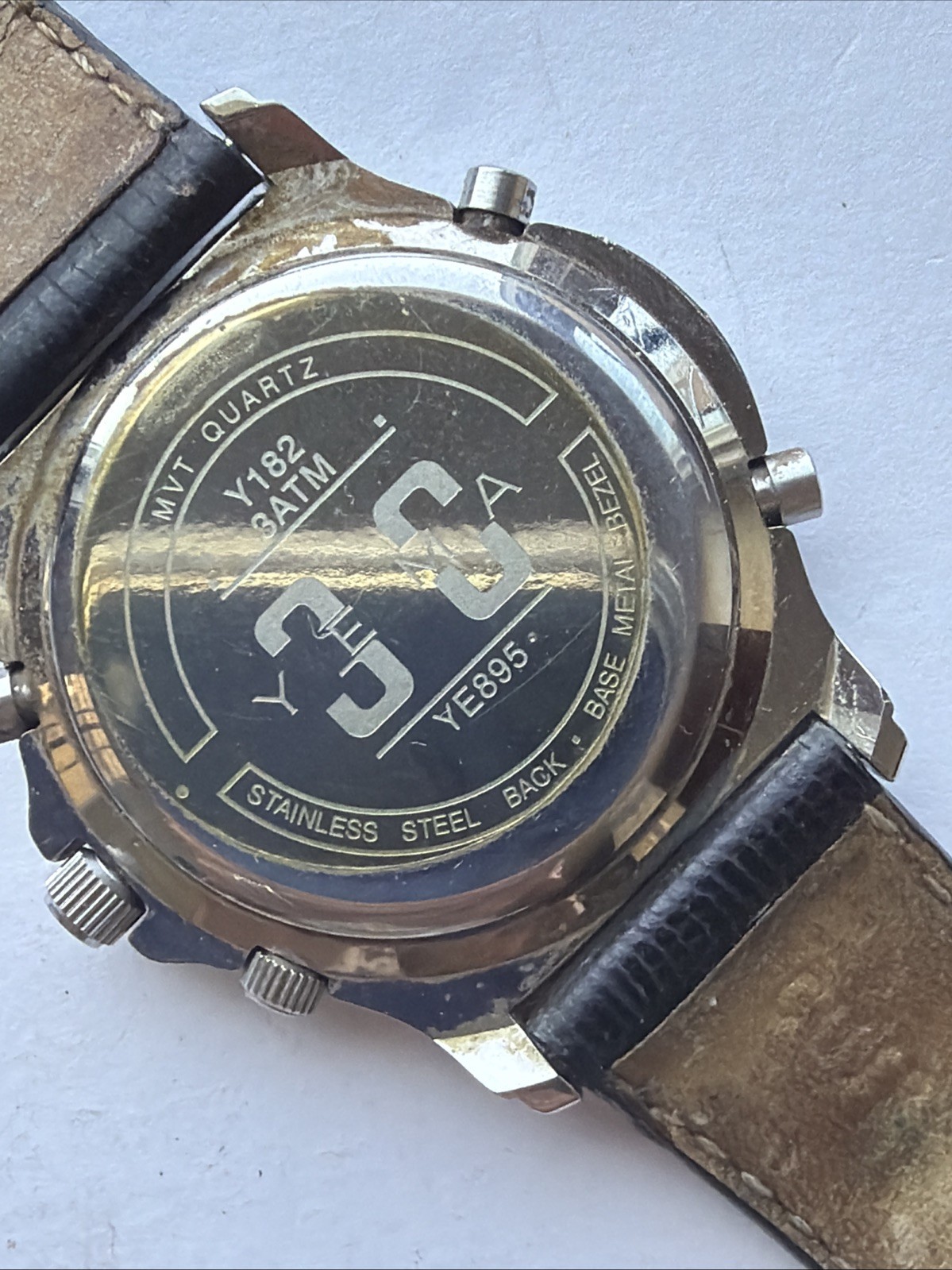 AX93 Yema Paris Chronograph Alarm 40mm Quartz Mens Watch Untested Sold As Is**