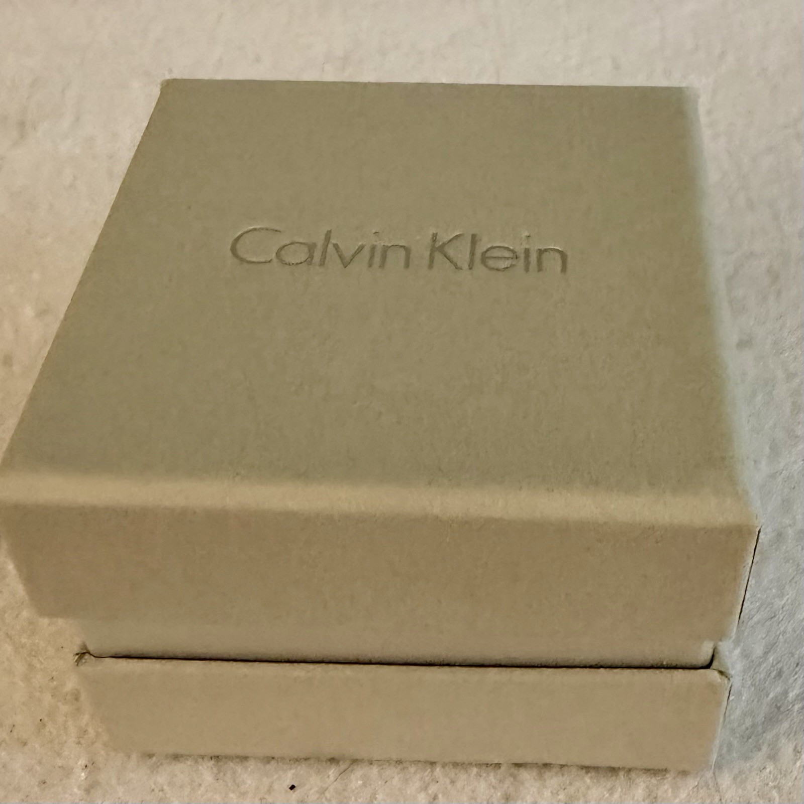 NIB Calvin Klein Two-Tone Interlocking Band Ring – Silver & Rose Gold Steel Sz 6