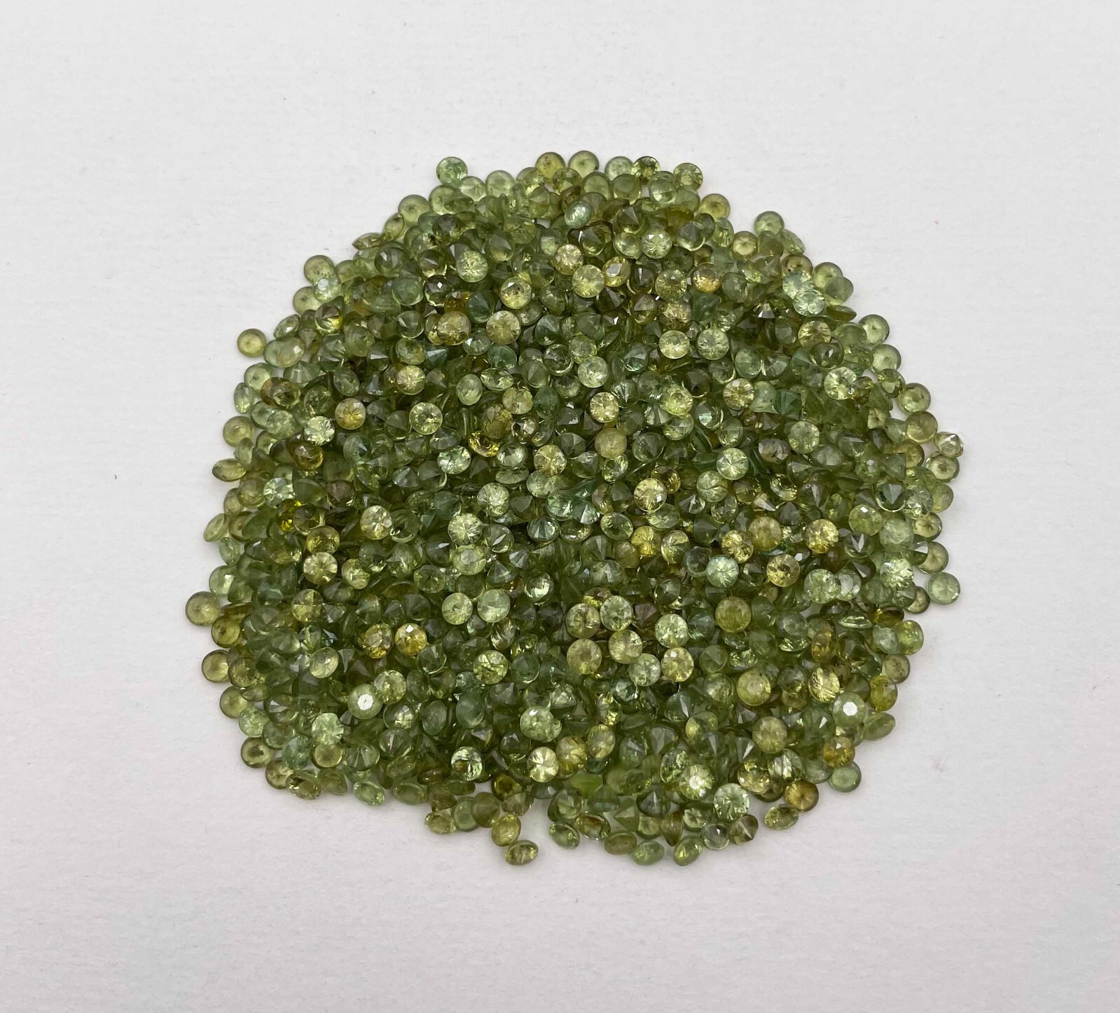 2.50 CT Natural Demantoid Garnet Round Cut Loose Gemstone Lot 18 Pcs 3 MM
