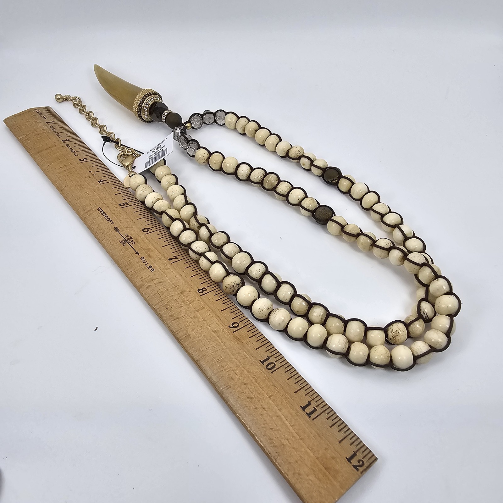 Soufeel Yuna Horn Pendant Necklace Boho Tribal Beaded Statement Jewelry New