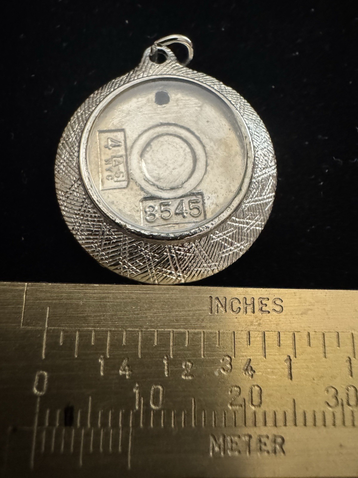 Vintage Round Lot of 3 Picture Pendants Stamped 8545