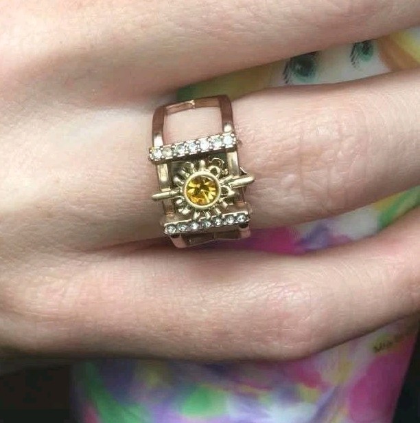 KEEP Collective GOLD RING Size M/L 7-9 Adjustable Charm Key Keeper NEW