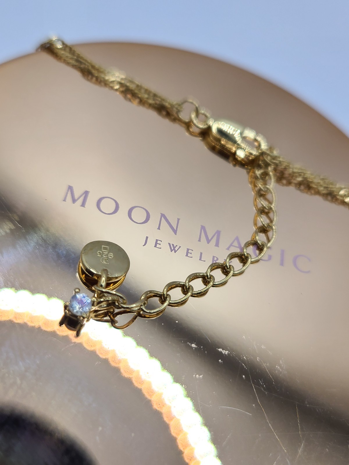 Moon Magic Raw Crystal Necklace – Flowing Moonstone 18kt Yellow Gold Vermeil
