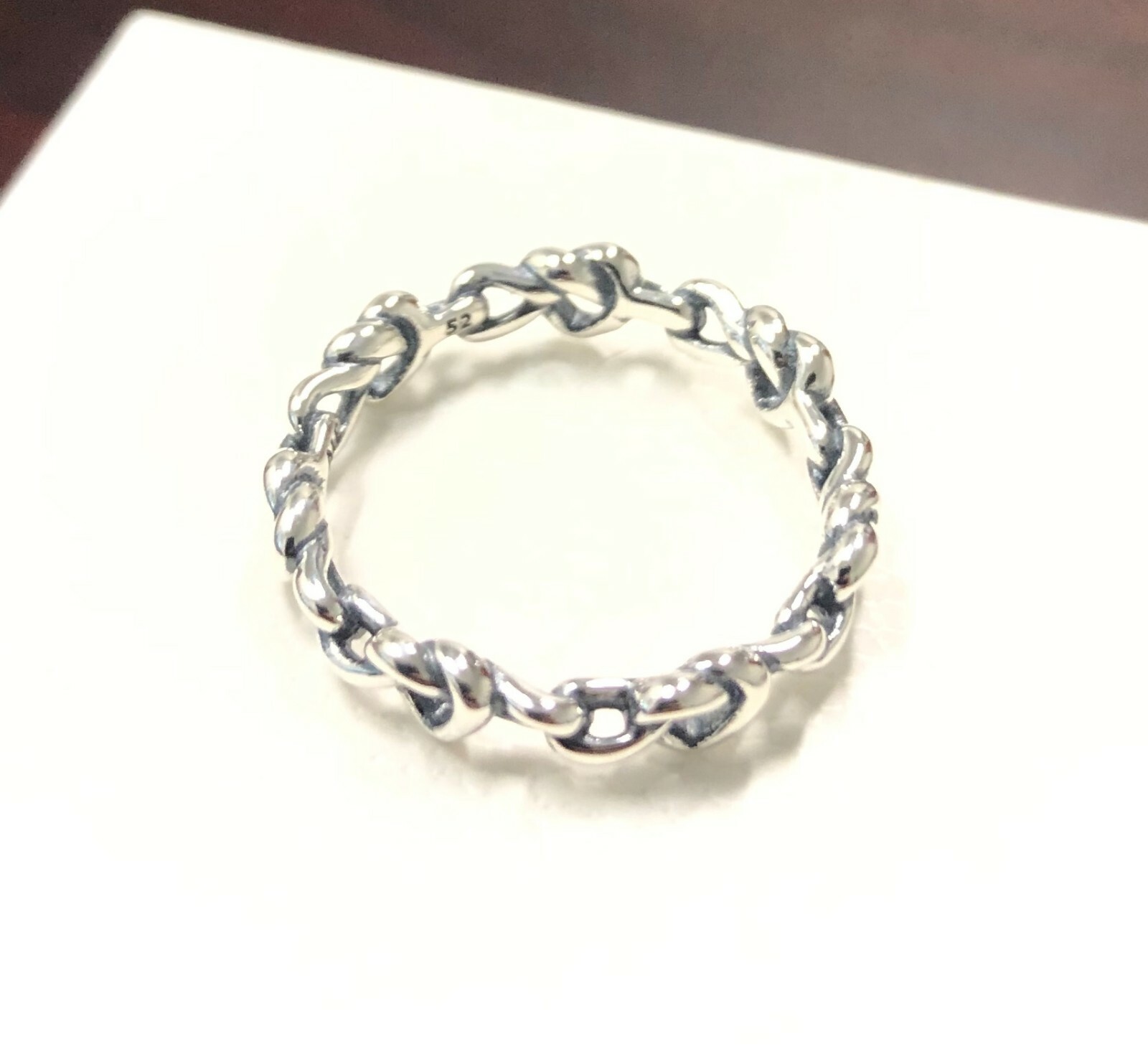 Pandora Knotted Hearts, Band Ring #198018 +GIFT BOX & POLISH CLOTH~Choose Size