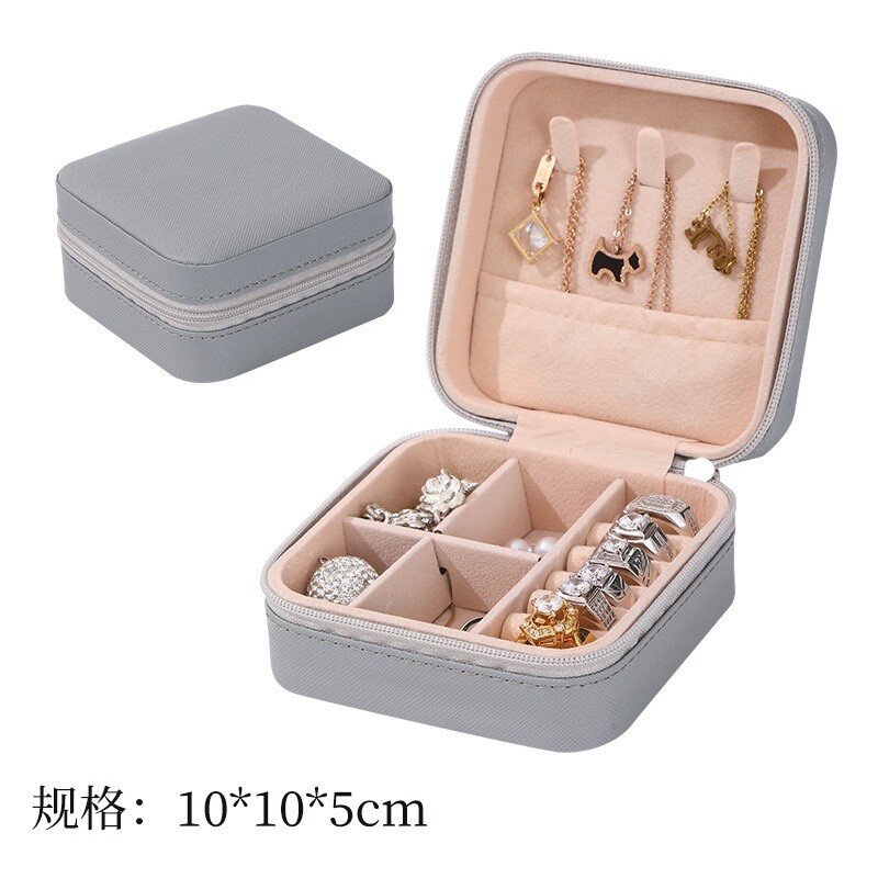 Small Travel Jewelry Box Organizer – Girls Women Gift Rings Earrings Necklaces J