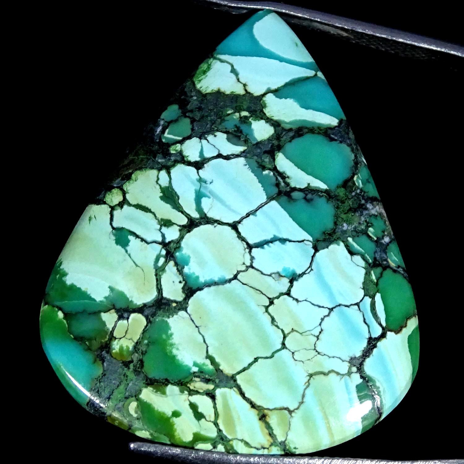 43.50Cts 100% Natural Turquoise Pear Cabochon Gemstone 28X35X7MM