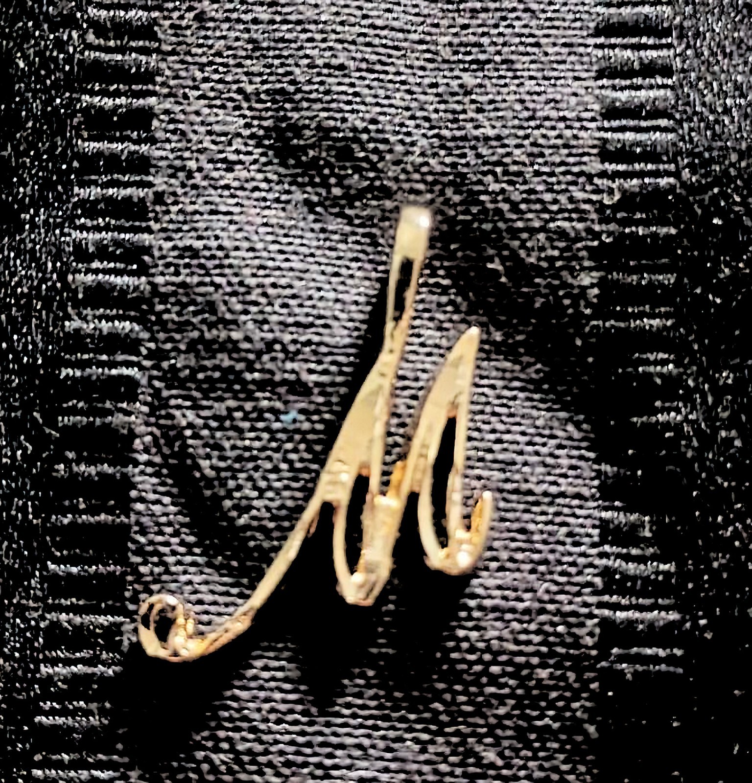 Gold Plated Initial Pendant 24k Yellow Gold Cursive Letters A to Z Diamond-Cut