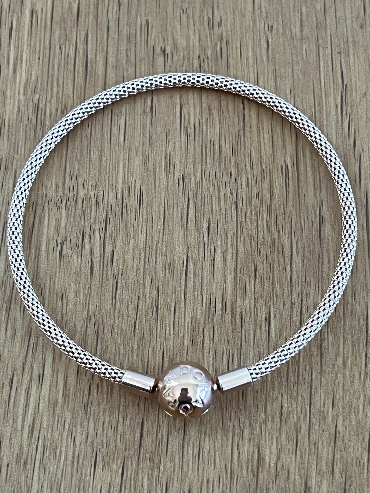 PANDORA Mesh Rose Gold Bracelet – 586543-19 – 7.5 Inches/19 cm – NEW!
