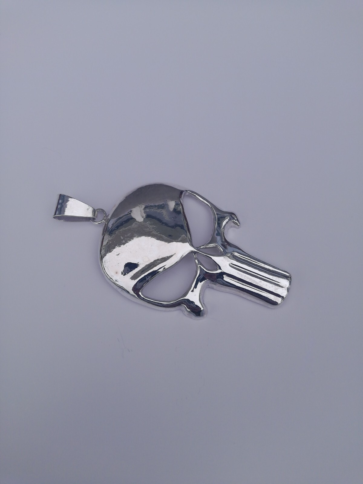 Punisher Skull Men’s .925 Solid Silver Biker Pendant Unisex New