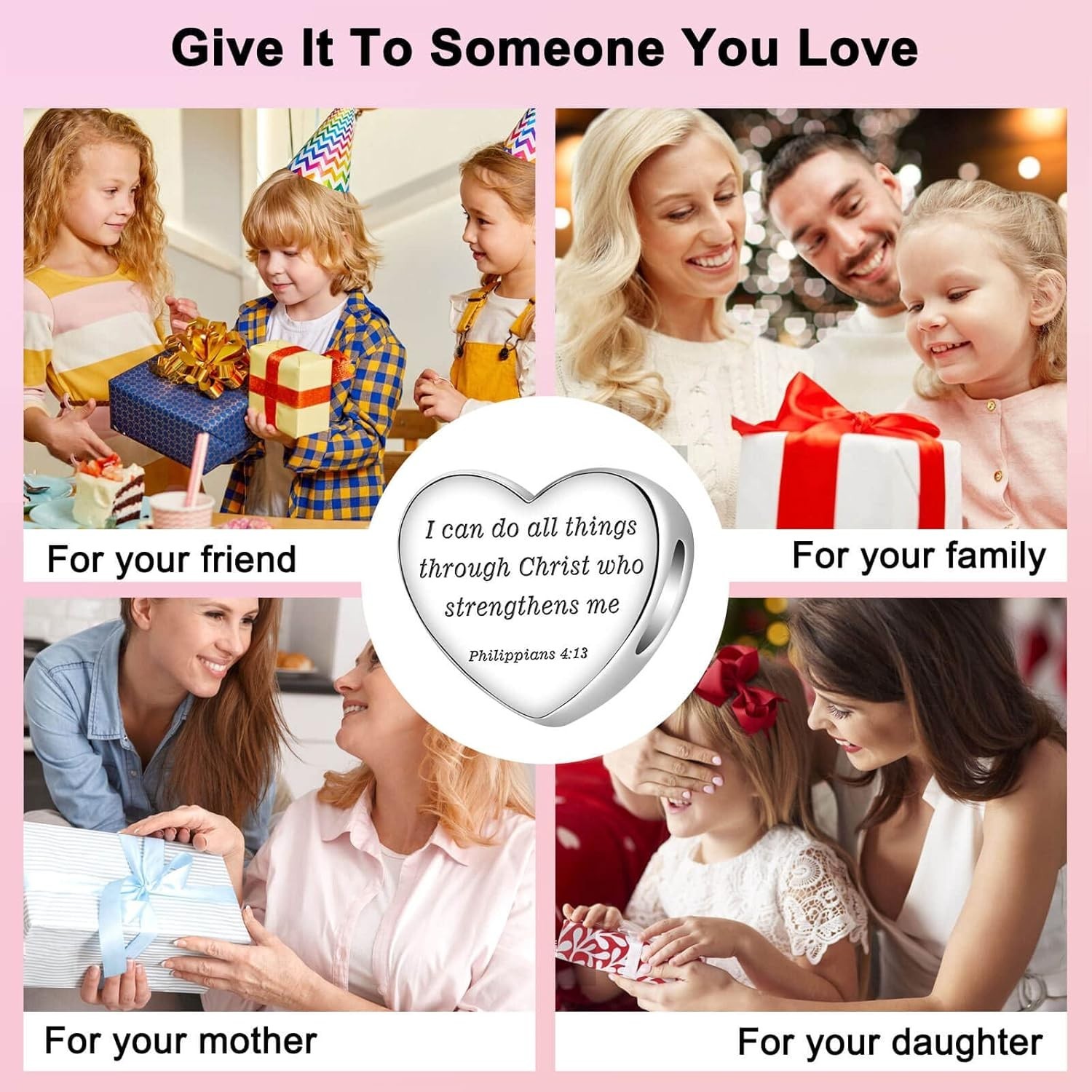 Timeless Engraved Heart Charm – Sterling Silver Jewelry Gift for Any Occasion
