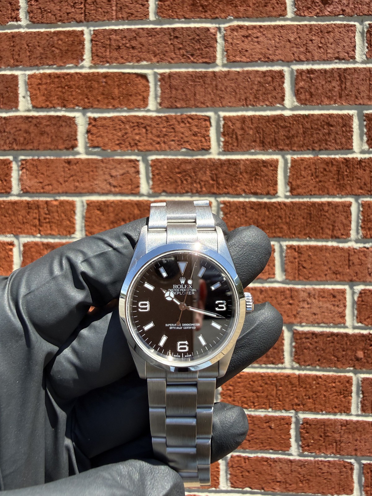 Rolex Explorer 114270 Oyster Bracelet Silver Bezel Classic Mens Watch