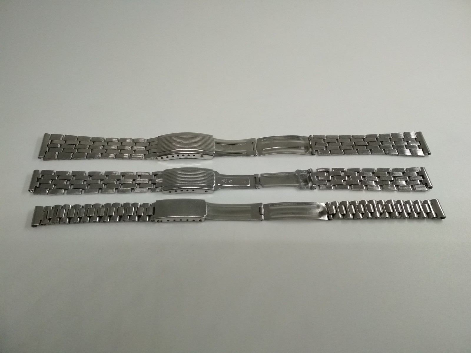 3 Vintage 18mm, 13mm, 11mm watch bracelet stainless steel, made in USSR, *352
