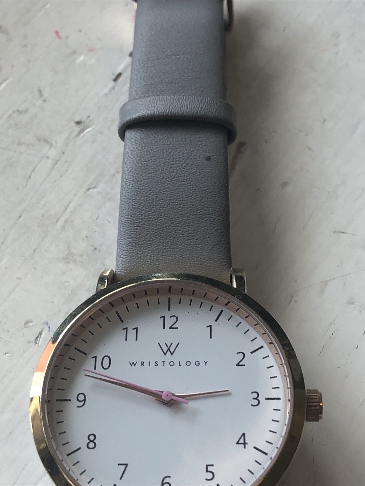 Wristology Olivia Collection Dreamed in Nola Leather Band Watch Womens Grey