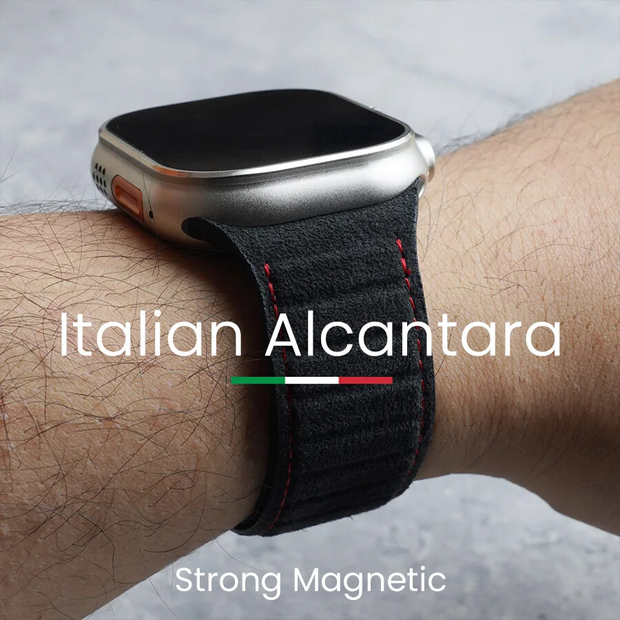 Magnetic ALCANTARA Strap for Apple Watch Ultra 2 Band Suede Leather Accessories