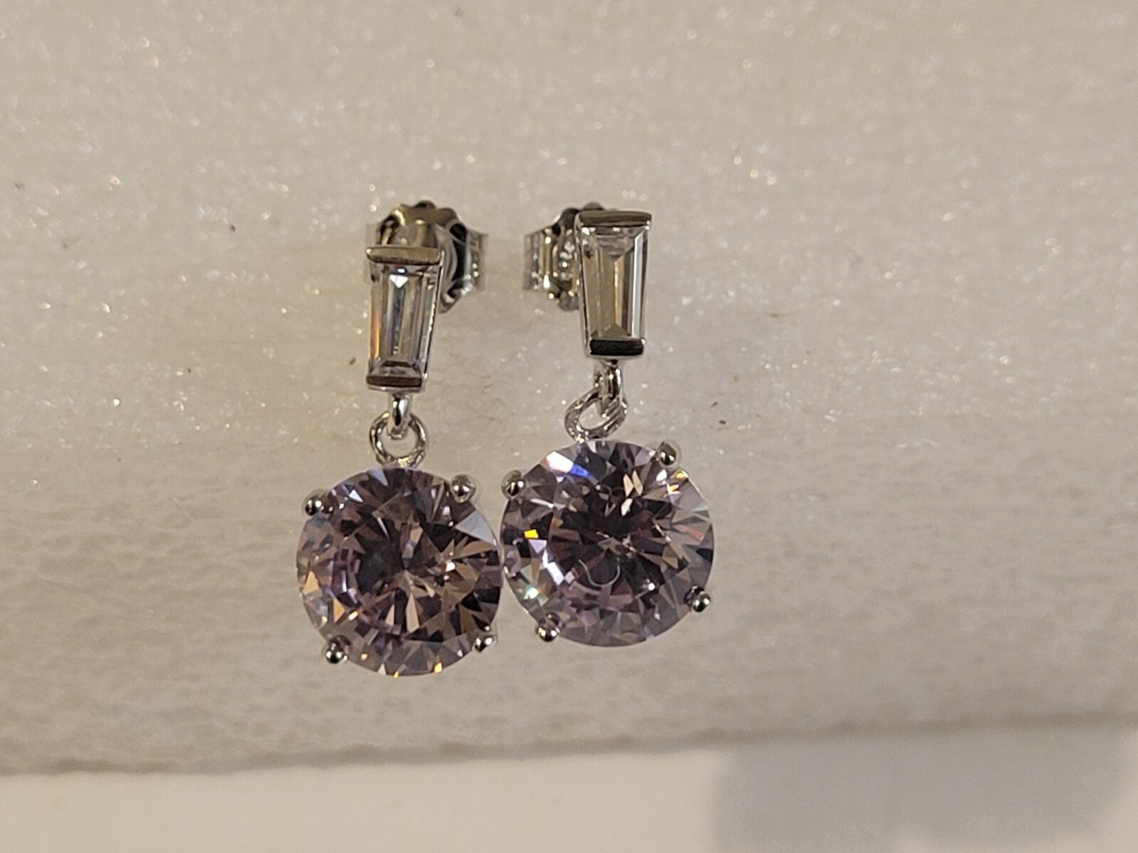 Pale Lavander Amethyst Dangle Earrings
