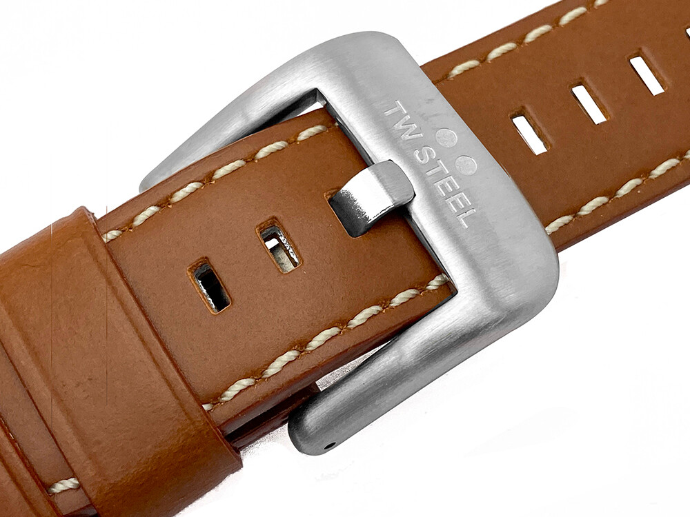 Original TW Steel Tan Leather 22mm Watch Band for TW Steel Canteen 45mm Watches