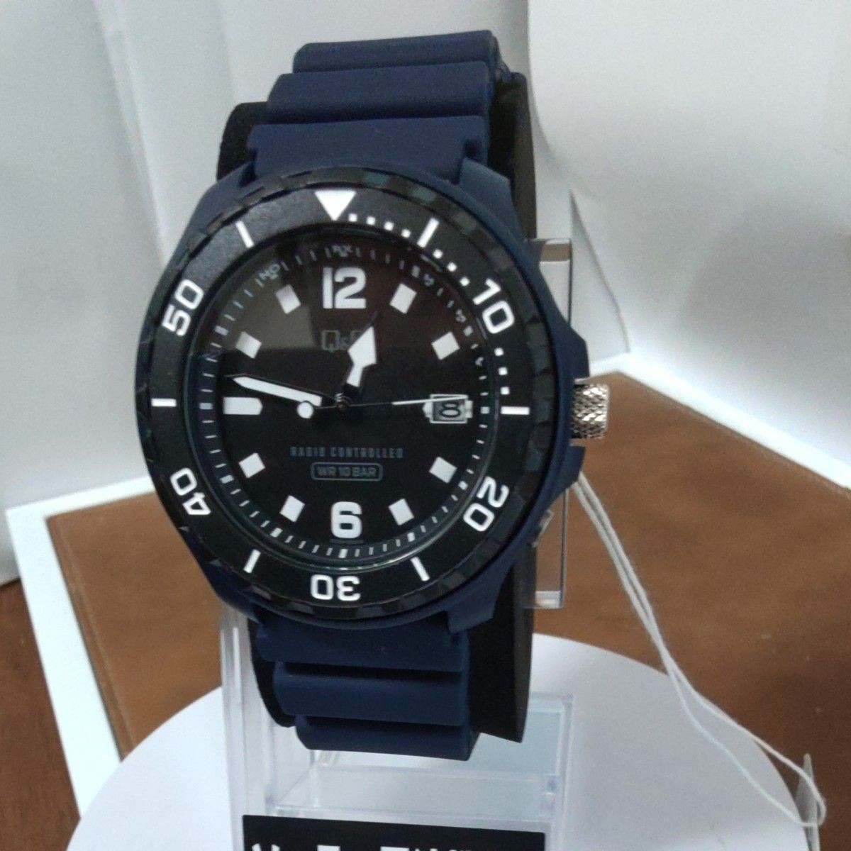 Brand New Citizen D02A 002VK Solar Radio Controlled Watch Q Q ( ) Black Dial Nav