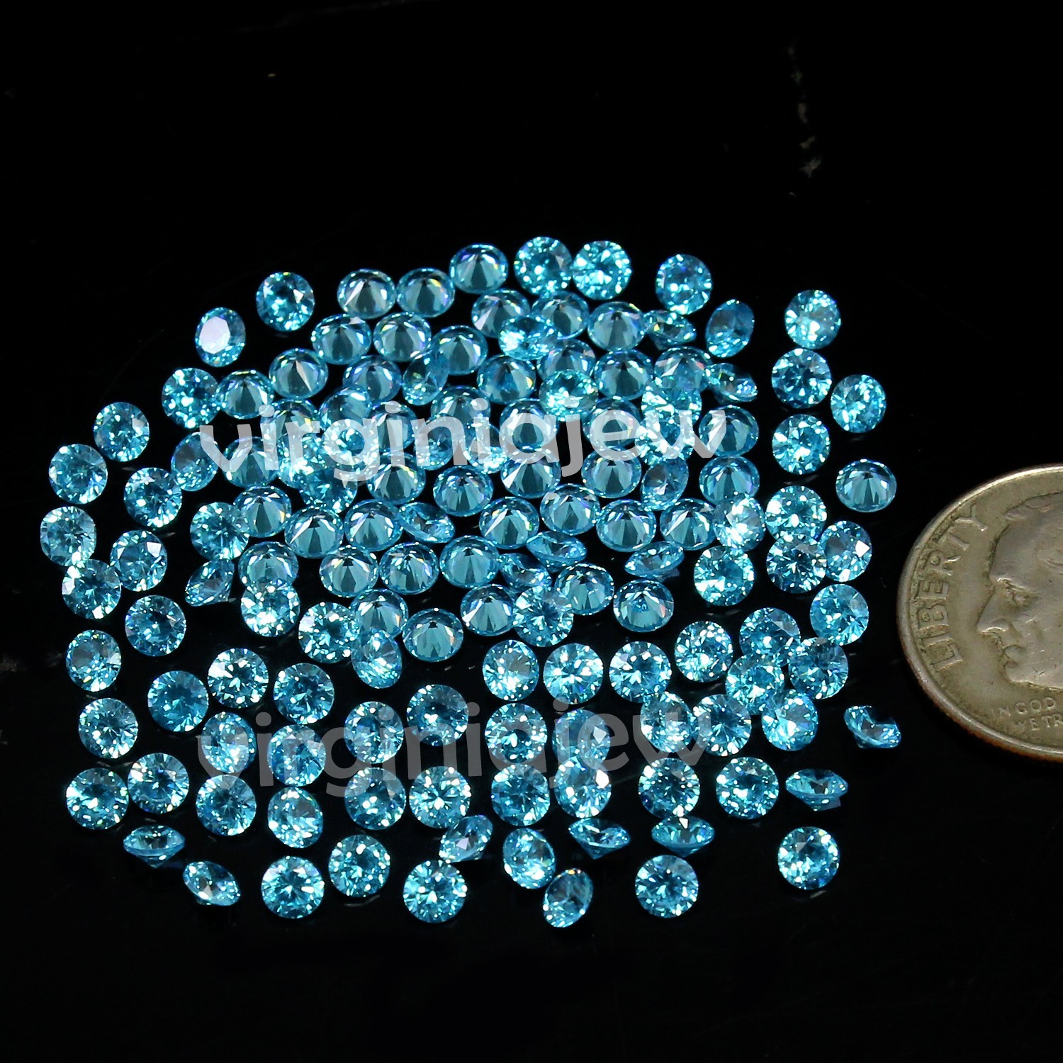 Natural Brazil Blue Aquamarine Certified 2.70 MM Round Loose Gemstone 100 Pc Lot