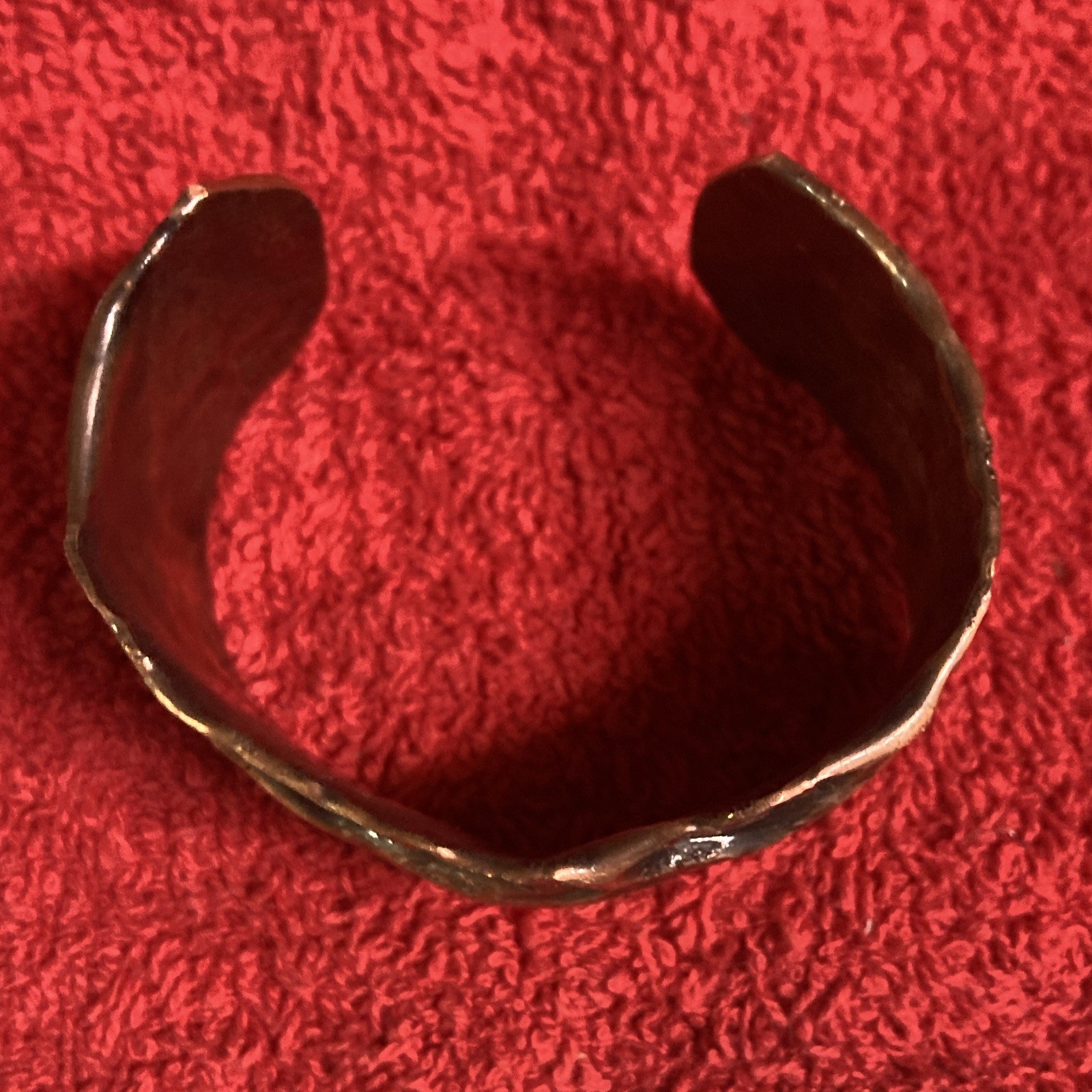 Ridgeback Handcrafted Hammered Copper Cuff Bracelet Unisex Adults 6 1/2