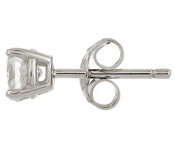 Diamonique 100- Facet Platinum Clad SS Stud Earrings