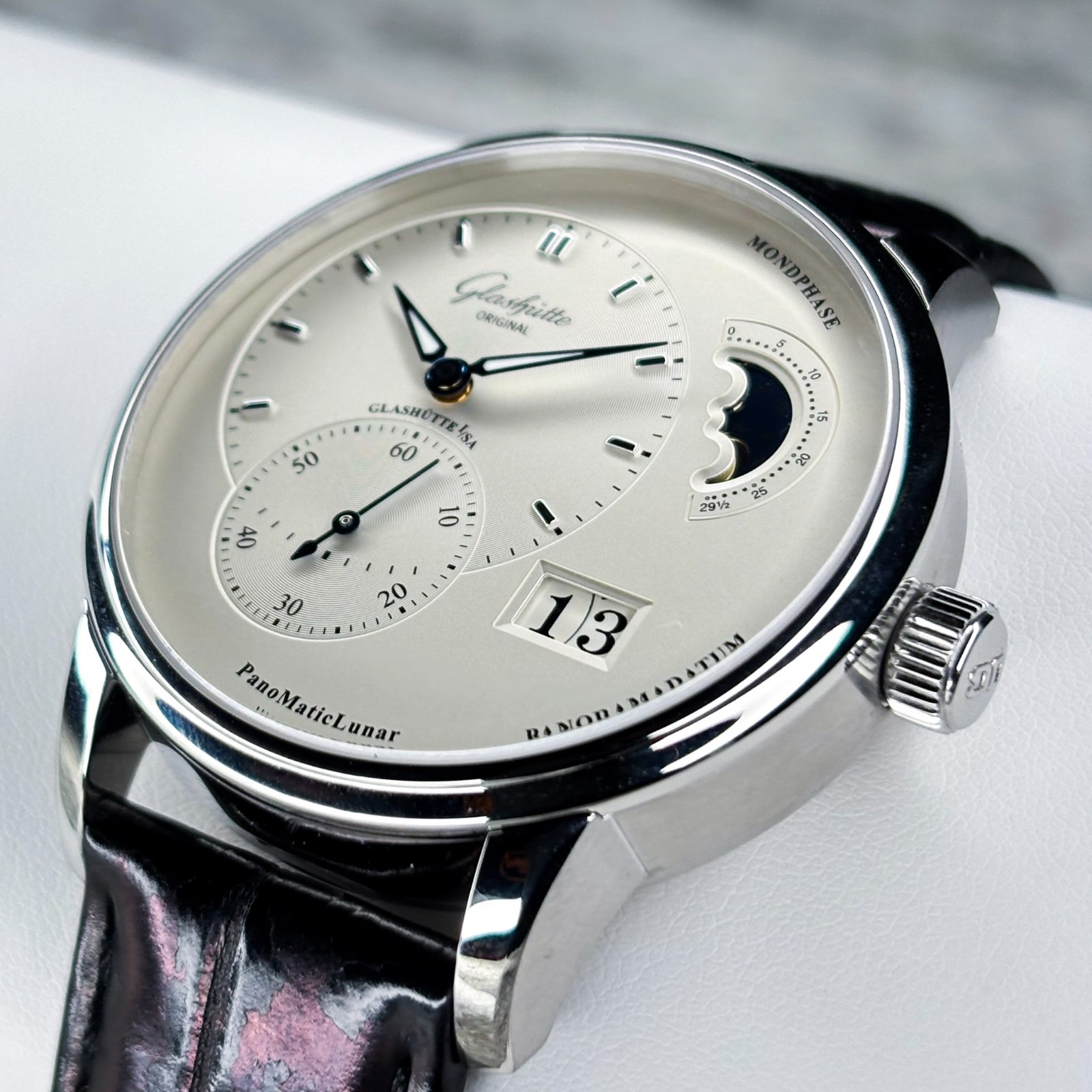 2022 Glashütte 40mm PanoMaticLunar Moonphase 1-90-02-42-32-61 with box & papers