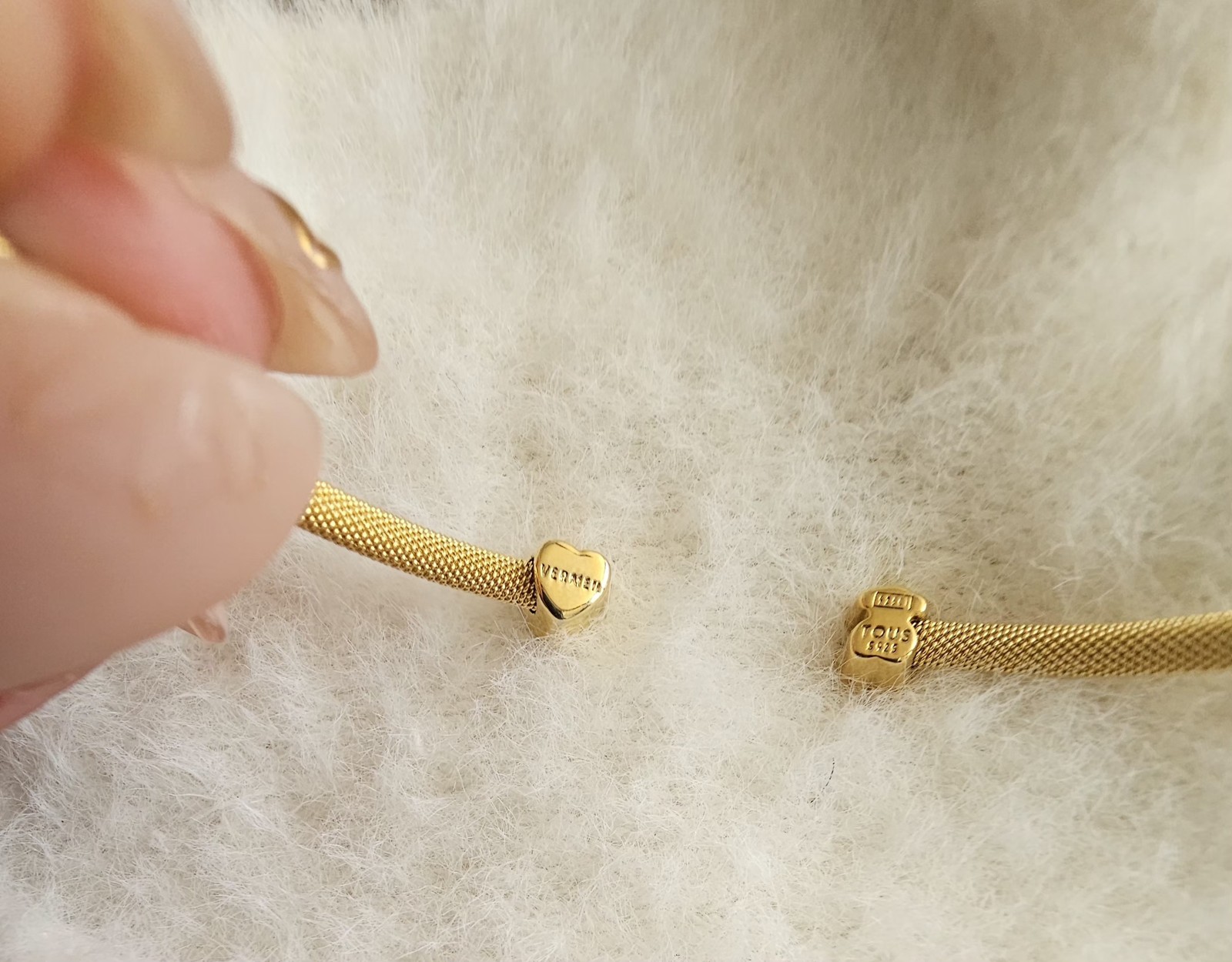 🧡💛💫TOUS MESH HEART AND BEAR BRACELET S925 VERMEIL