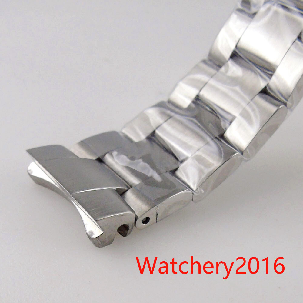 New Arrival Fit 62MAS Case 20mm Butterfly Buckle Stainless Steel Bracelet Silver
