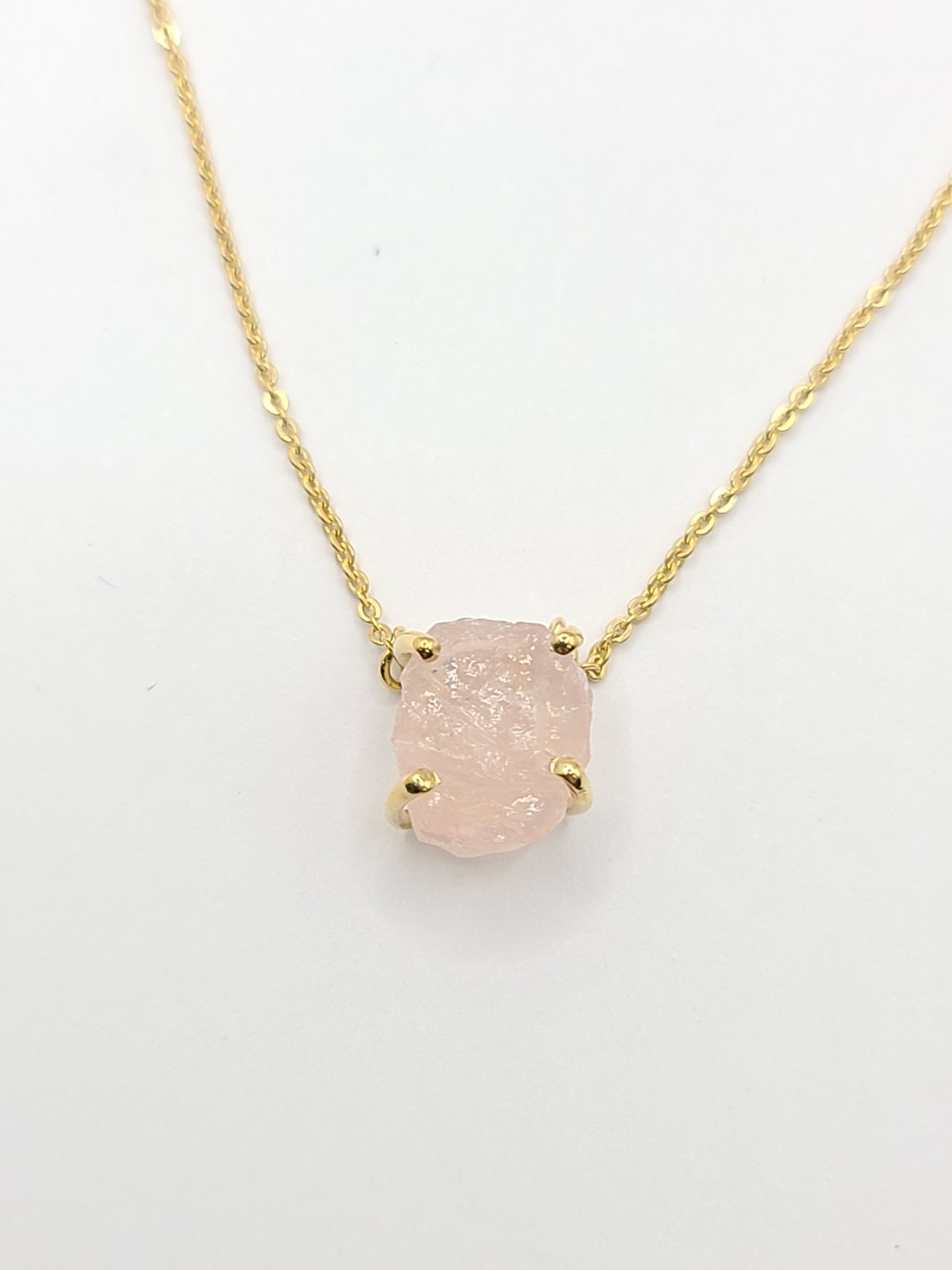 Moon Magic Raw Crystal Vermeil Necklace – Rose Quartz ‘Self-Love’