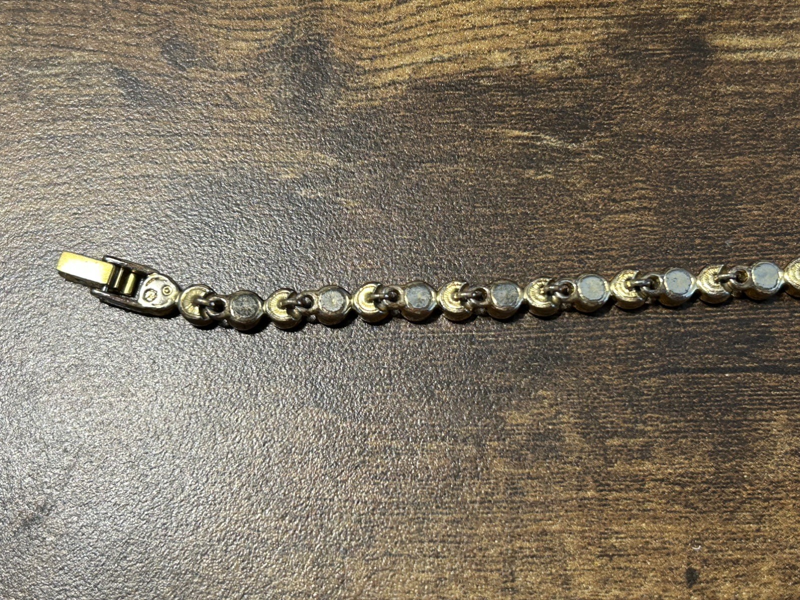 Stunning Swarovski Champagne Yellow Gold Plated Tennis Bracelet see Description