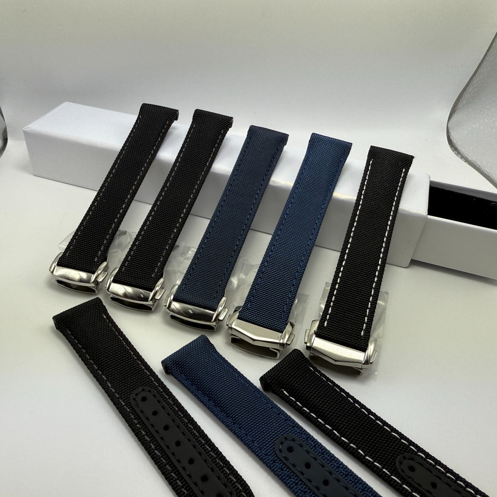 19 20 21 22 mm Nylon Watch Band Deployment Clasp For Omega Speedmaster Moonwatch