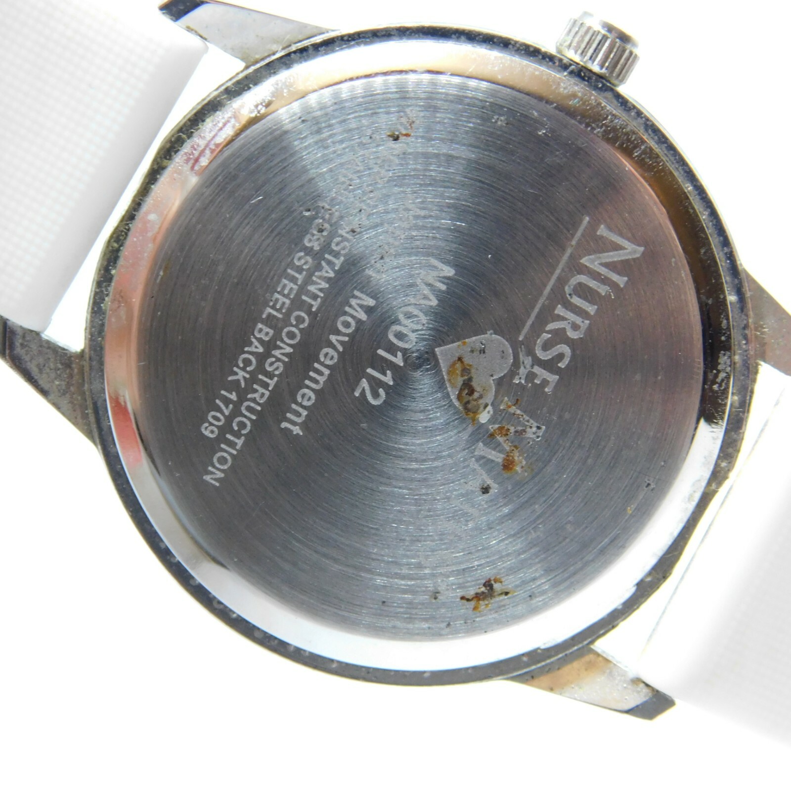 Nurse Mates NA00112 Silver Tone Case Quartz Analog Women’s Watch New Battery