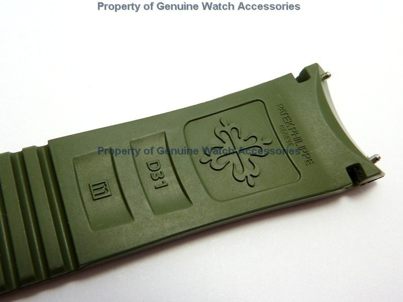 Patek Philippe Aquanaut 5164, 5164A Khaki Green (21mm X 18)Rubber Strap (D31)NEW