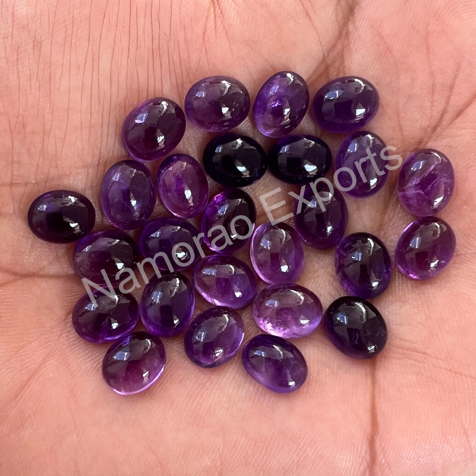 Natural Amethyst Oval 3×5 mm to 15×20 mm Cabochon Loose Gemstone Lot