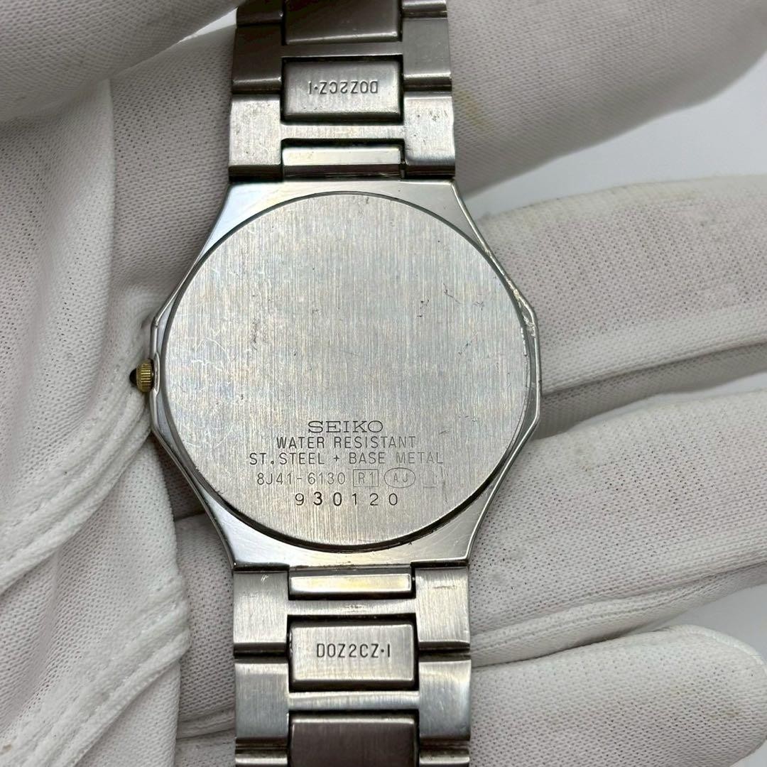 Seiko Dolce 8J41 Vintage Quartz Men’s Watch Silver Japan 075903