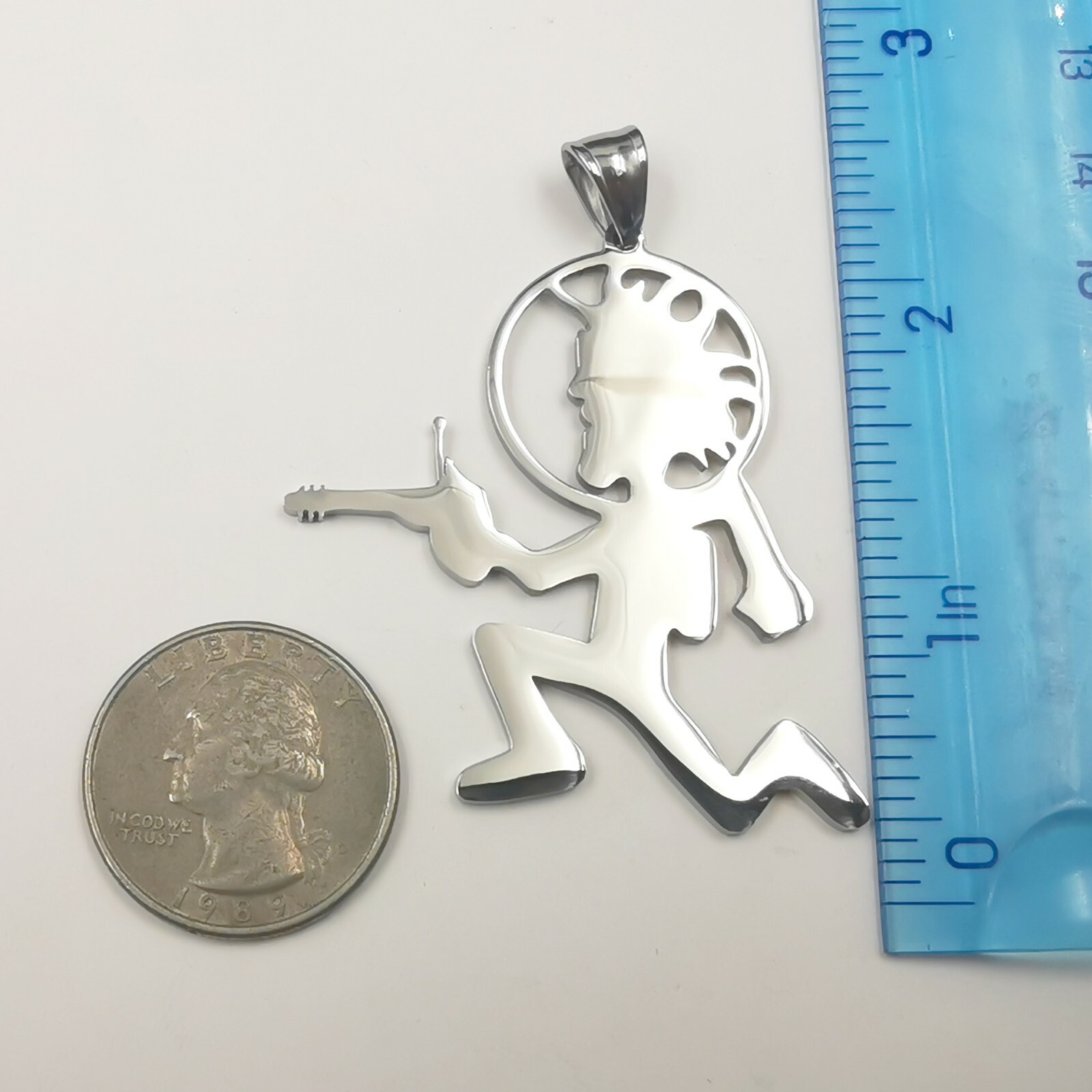 Juggalo Hip HOP ICED Hatchet Man Runner Pendant Charms Stainless Steel Necklace