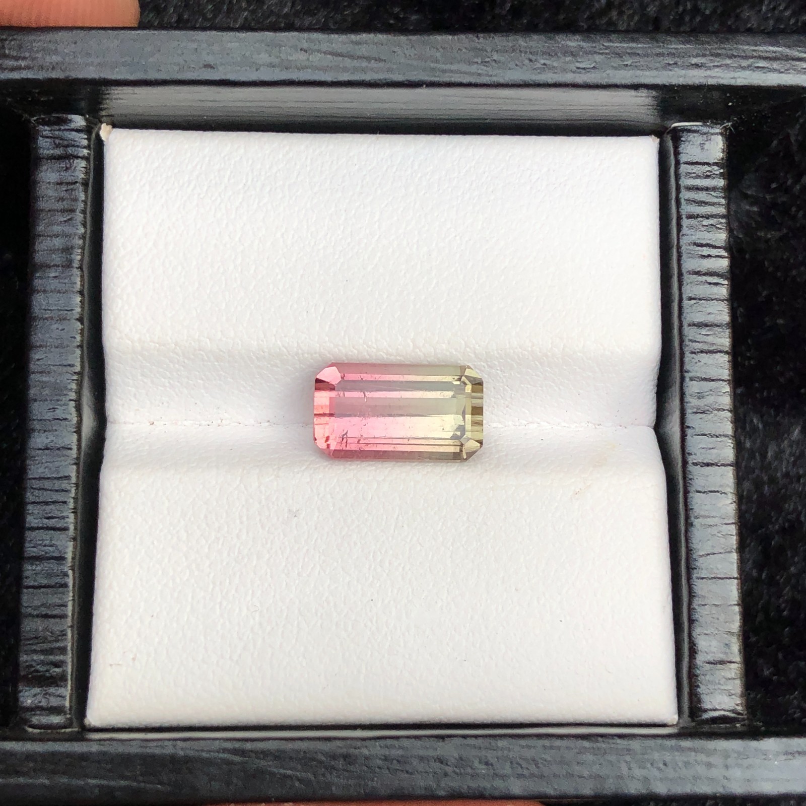 2.80 Ct Natural Watermelon Tourmaline Emerald Cut Loose Gemstone