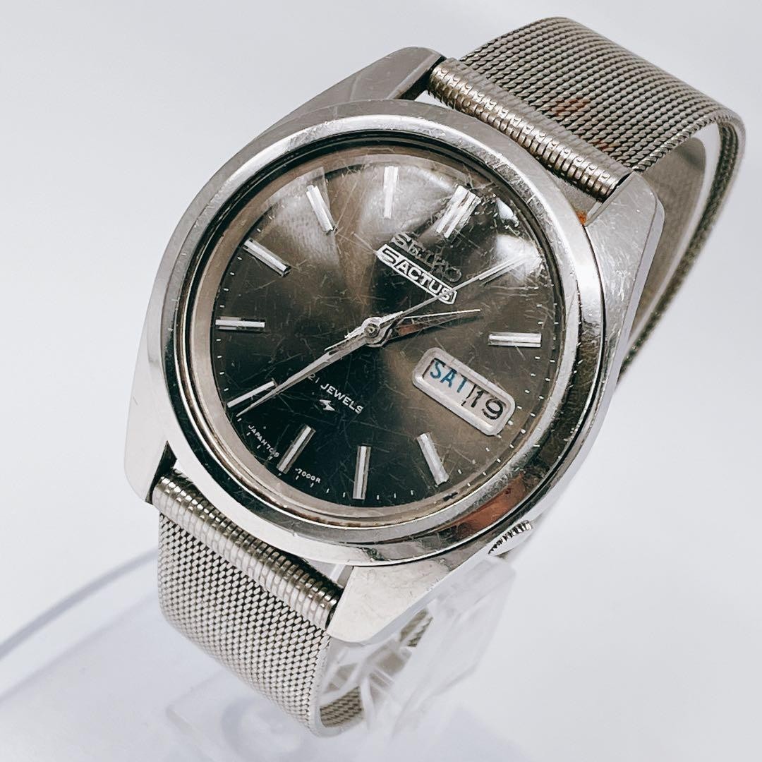 Working Seiko Actus Day-Date Vintage Men’s Watch 7019-7040 From Japan
