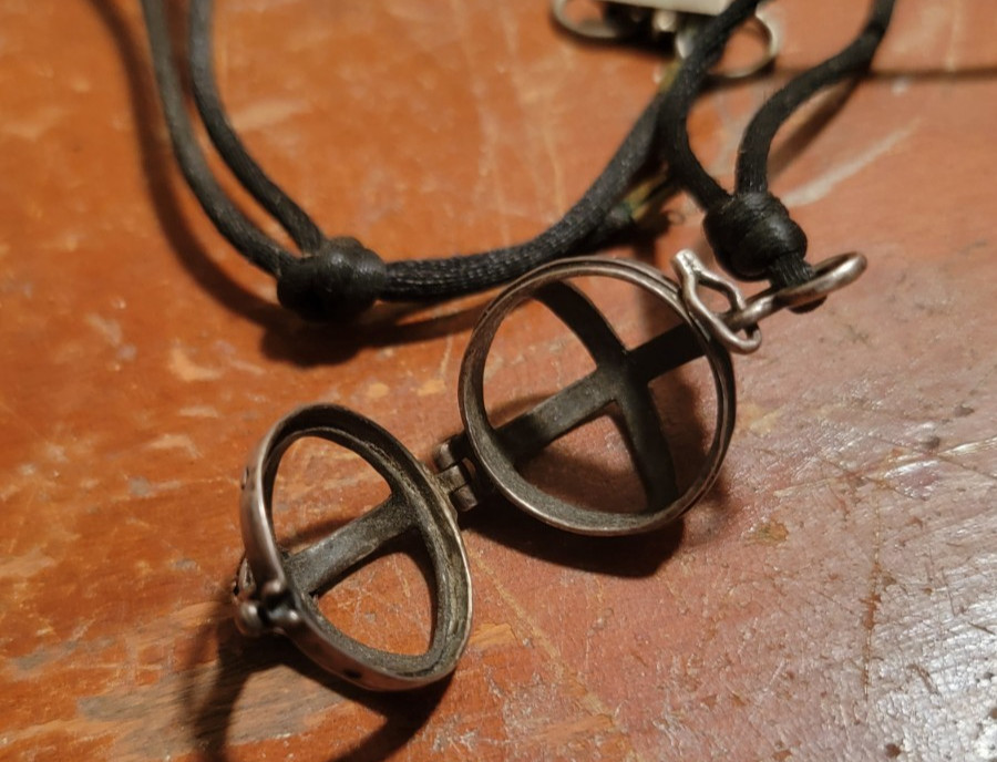 Sterling Silver Celestial Globe Necklace with Stars, Moons/Crescents