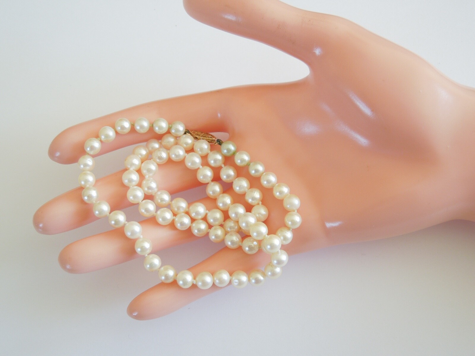 Necklace Pearls 14K 585 Gold Yellow Gold Clasp 19.7 g / Approx. 46 cm