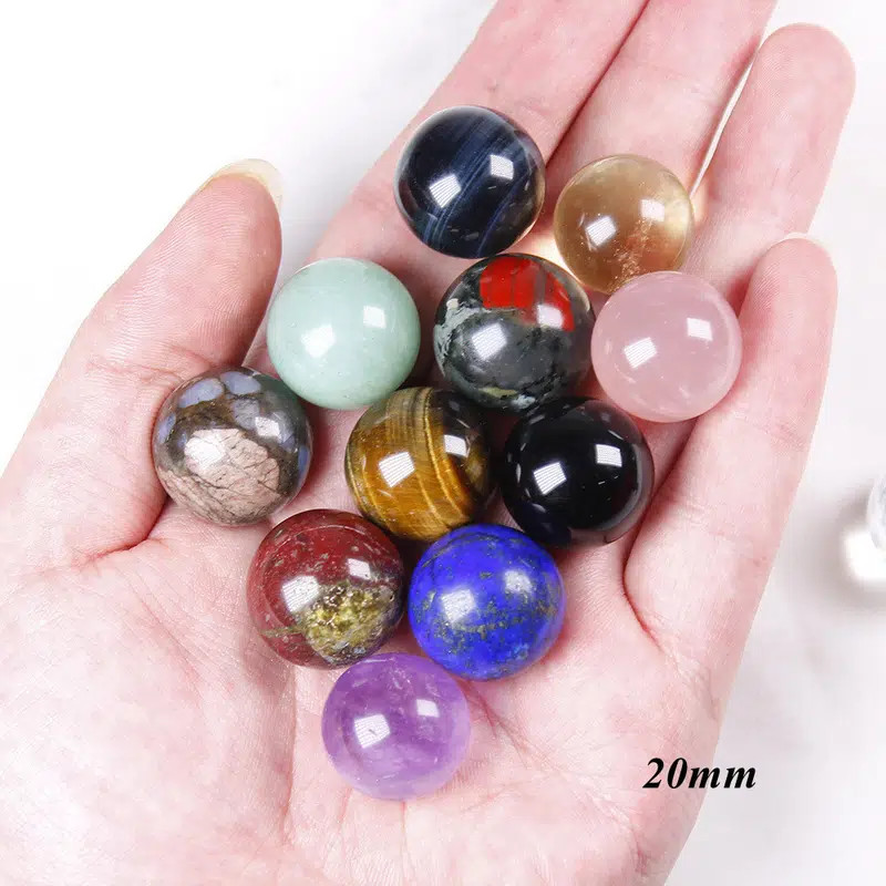 10/20/30/50 Pcs Natural Stone Balls 8/10/12/20Mm Random Crystal Gemstone for DIY