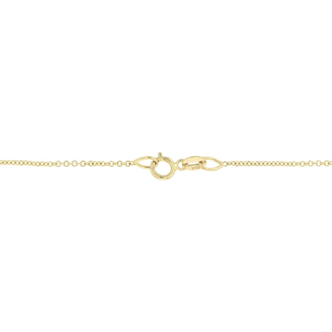 EFFY .31ctw Round Diamond Halo Milgrain Pendant on 16″ Necklace 14k Yellow Gold